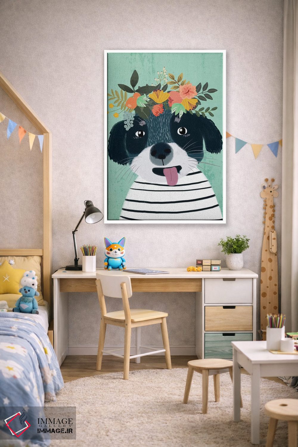 تابلو دکوراتیو توله سگ اثر میا چارو - D1W