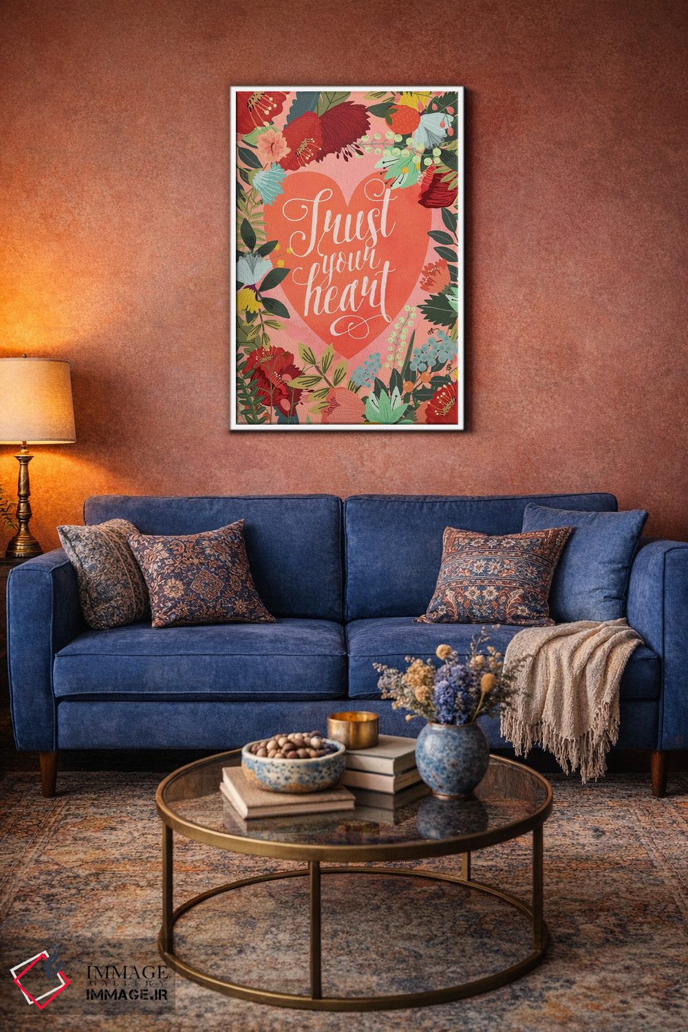 تابلو دکوراتیو به قلبت اعتماد کن اثر میا چارو - D3W