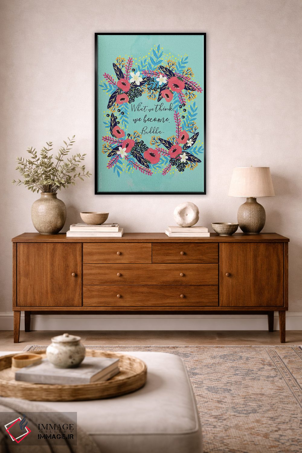 تابلو دکوراتیو آنچه فکر می کنیم اثر میا چارو - D3B