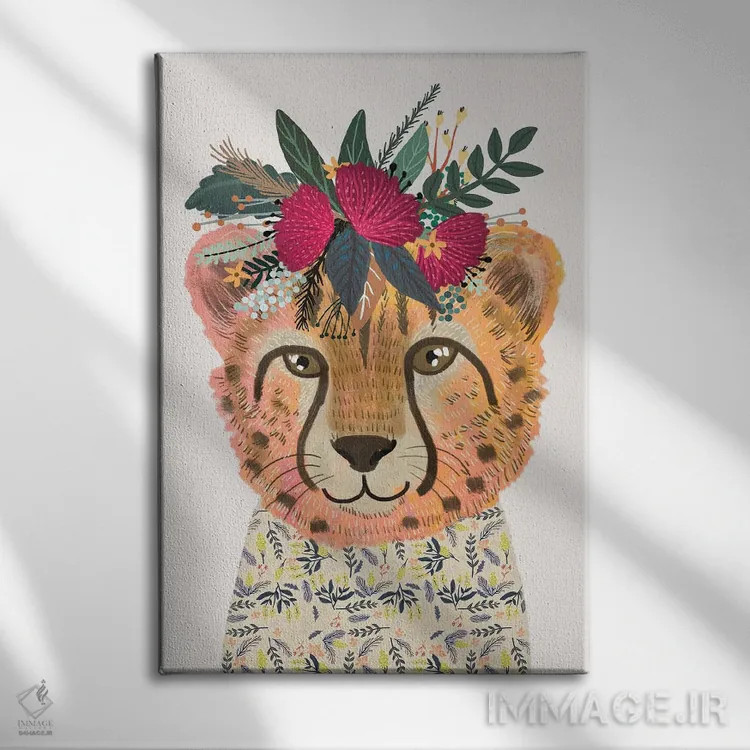 تابلو دکوراتیو یوزپلنگ اثر میا چارو - نمای روبهرو روی دیوار