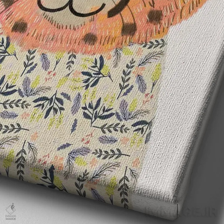 تابلو دکوراتیو یوزپلنگ اثر میا چارو - نمای نزدیک بافت بوم