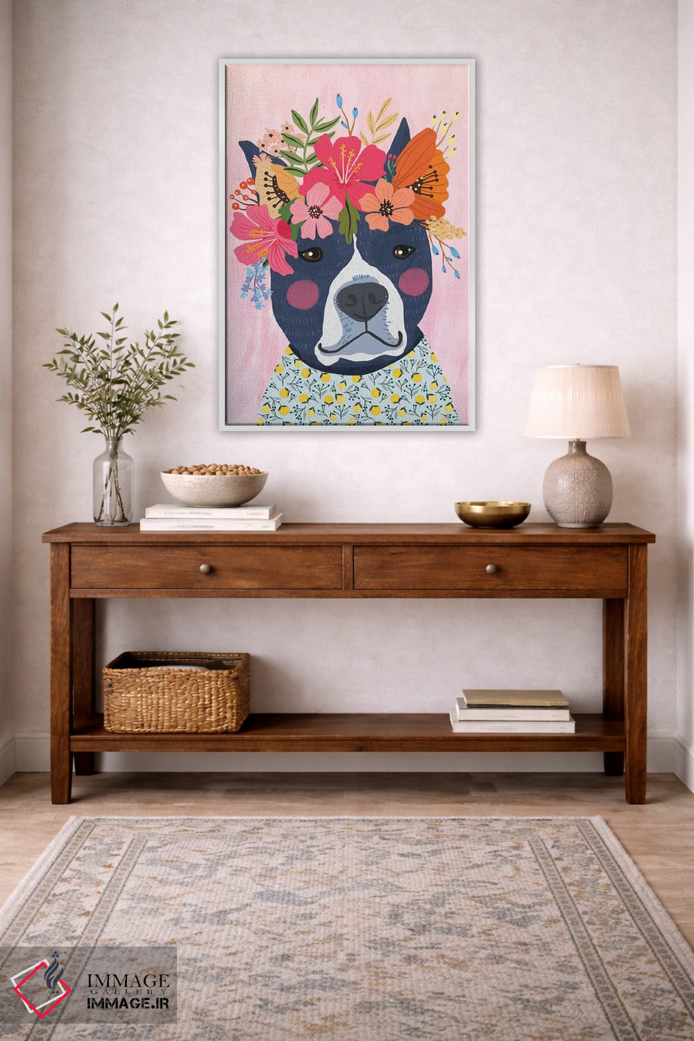 تابلو دکوراتیو توله سگ آبی اثر میا چارو - D4W