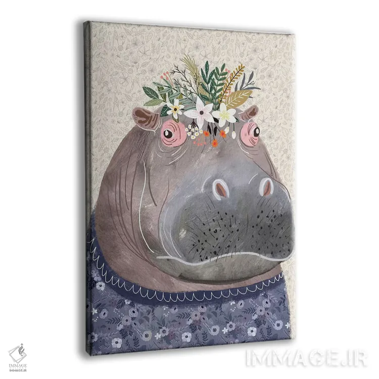 تابلو دکوراتیو اسب آبی اثر میا چارو - نمای پرسپکتیو محصول