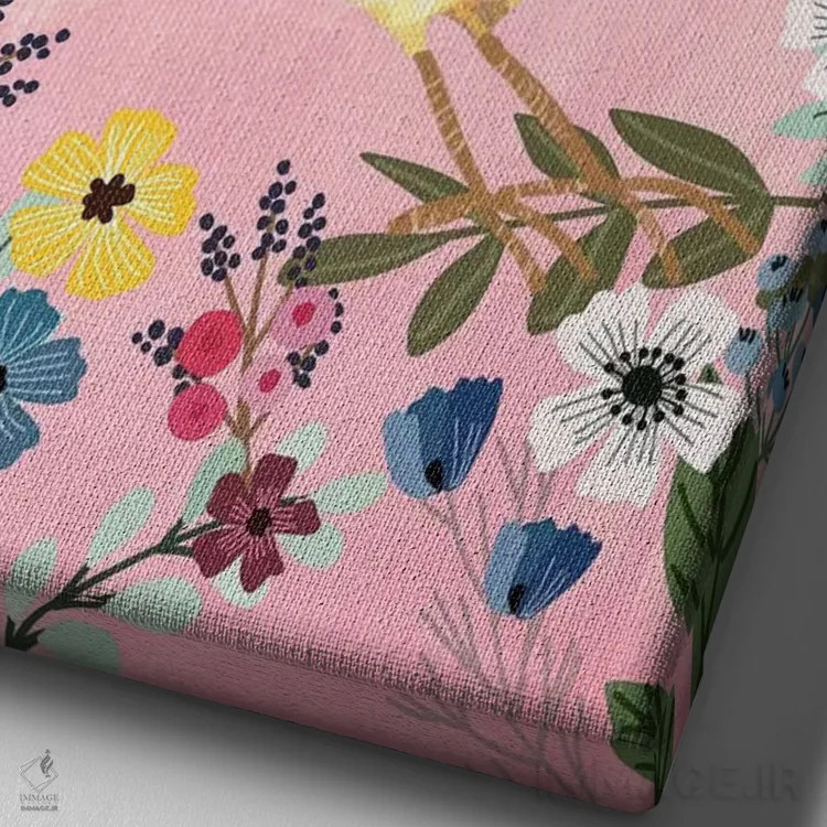 تابلو دکوراتیو سهره طلایی اثر میا چارو - نمای نزدیک بافت بوم