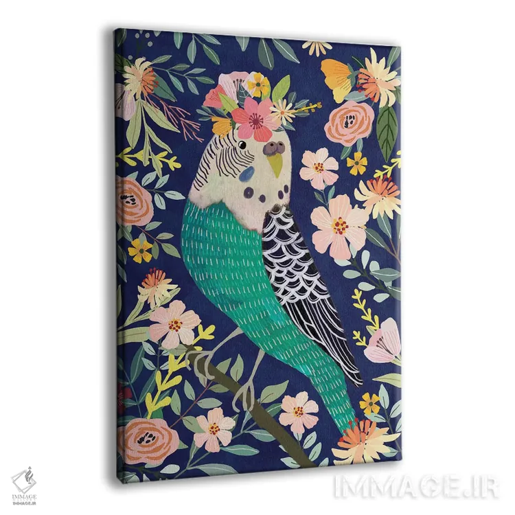 تابلو دکوراتیو مرغ عشق اثر میا چارو - نمای پرسپکتیو محصول