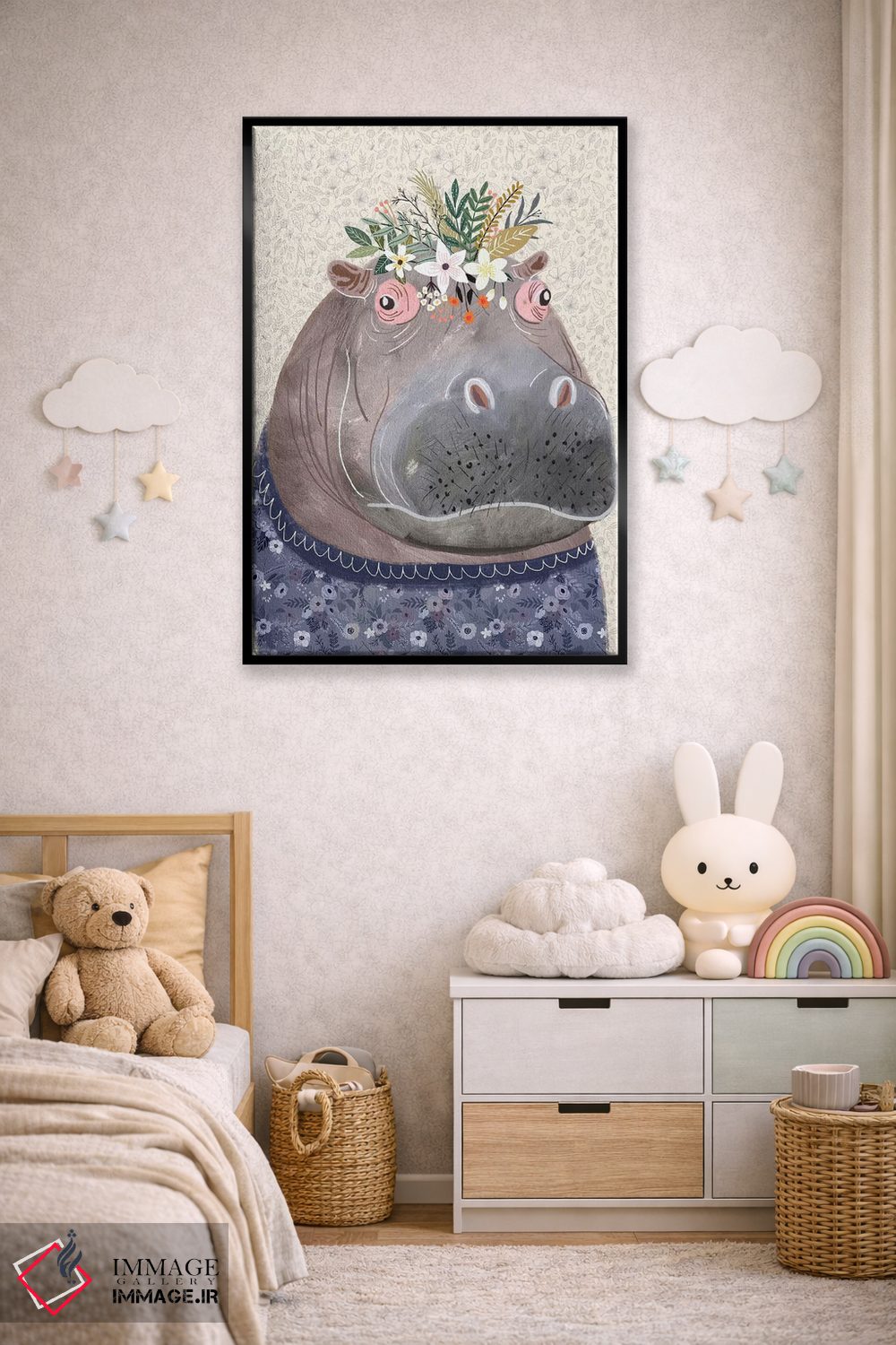 تابلو دکوراتیو اسب آبی اثر میا چارو - D6B