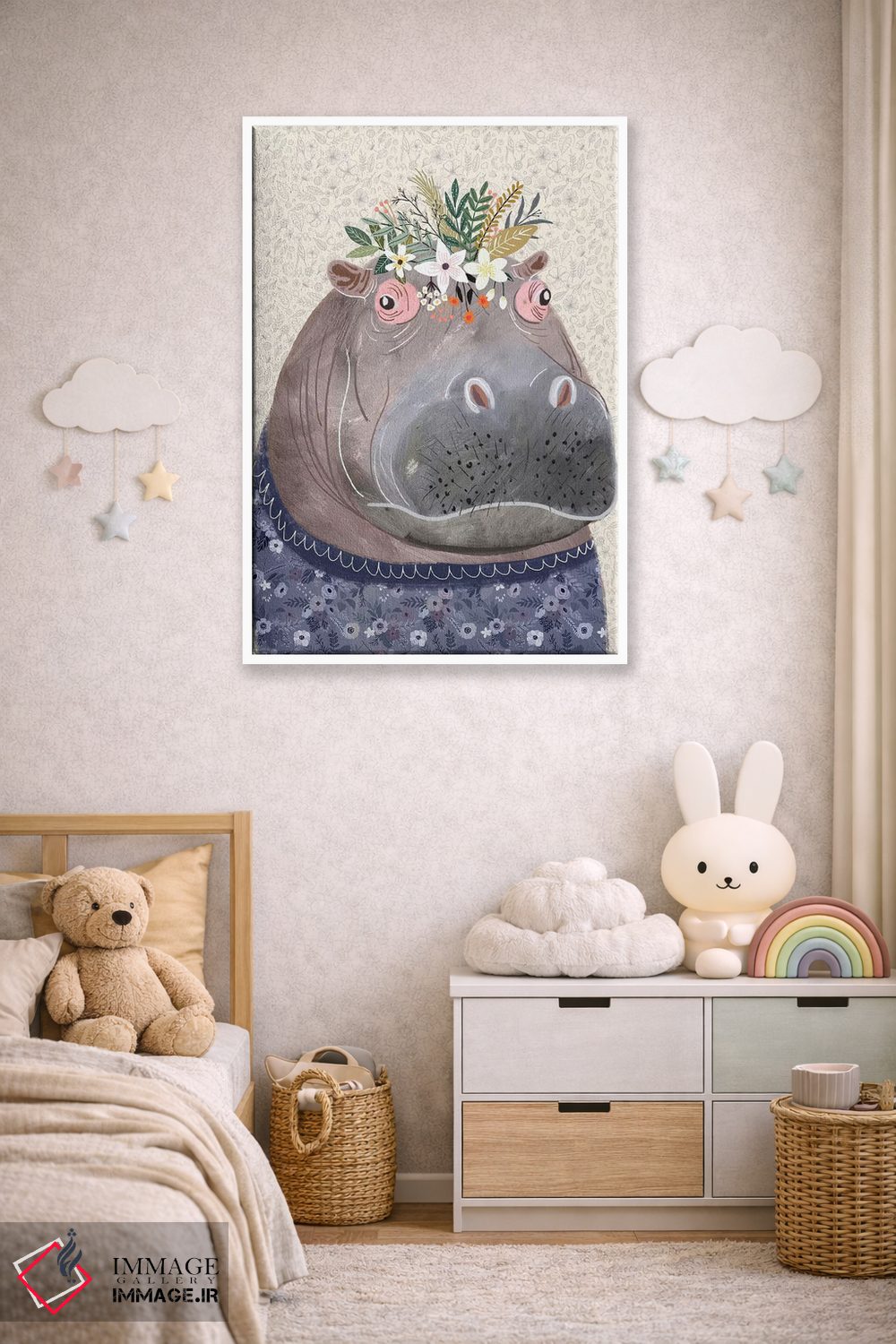 تابلو دکوراتیو اسب آبی اثر میا چارو - D4W