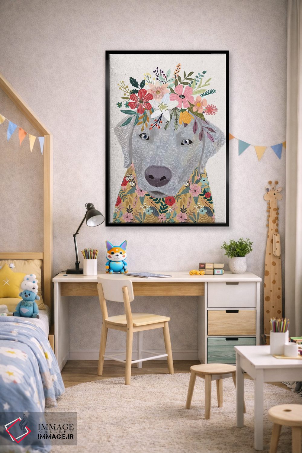 تابلو دکوراتیو لابرادور اثر میا چارو - D1B