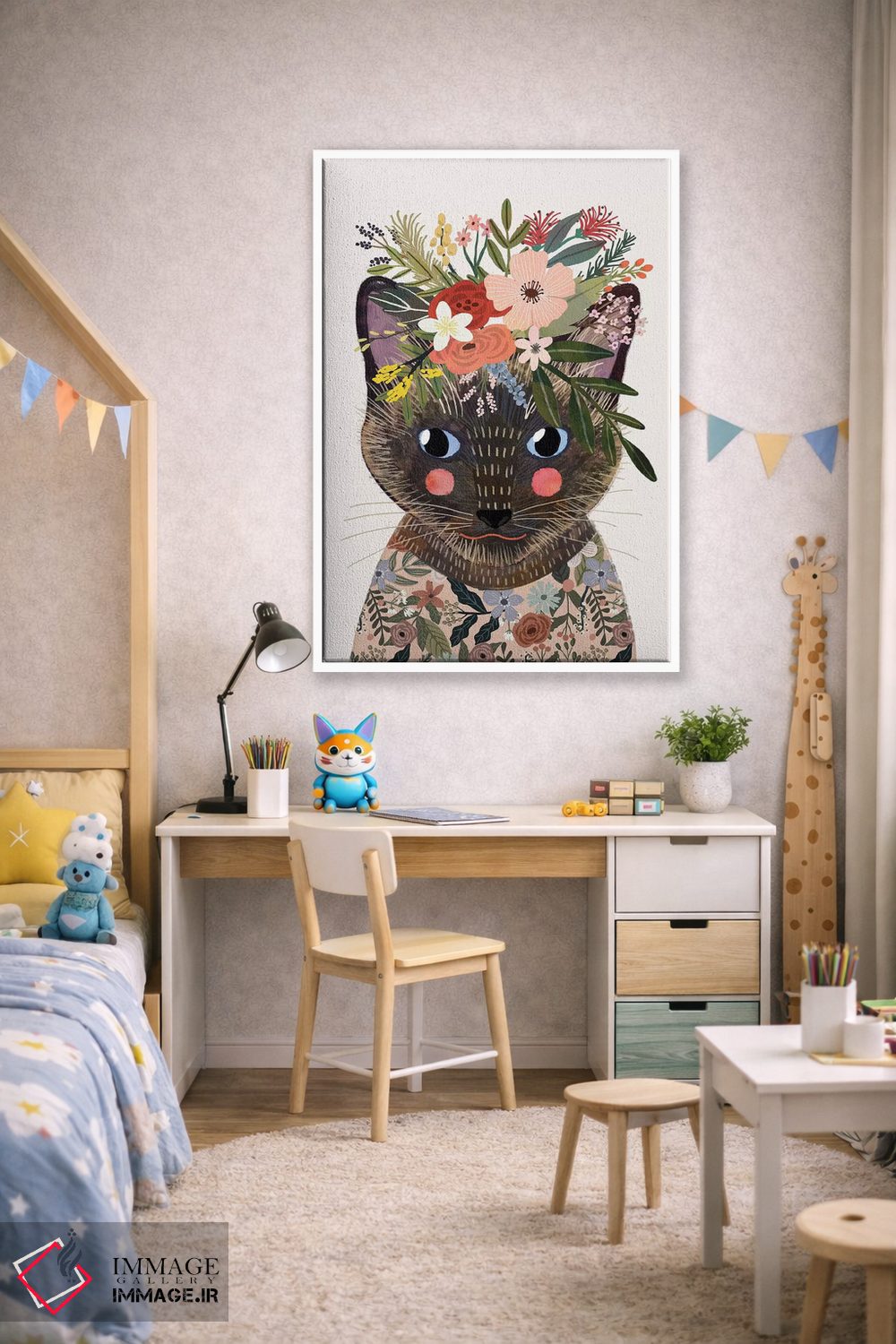 تابلو دکوراتیو سیامی اثر میا چارو - D1W