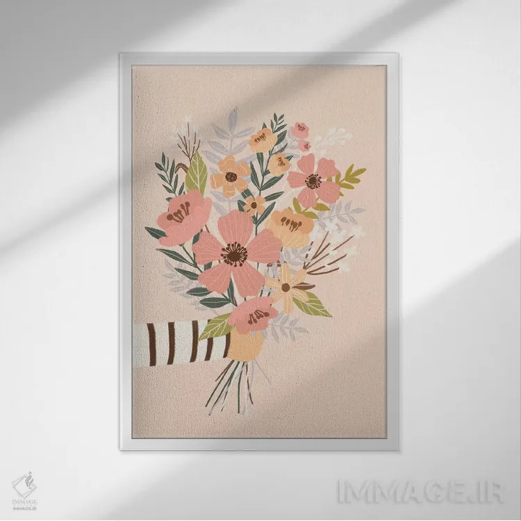 تابلو دکوراتیو سپاس اثر میا چارو - نمای قابدار سفید