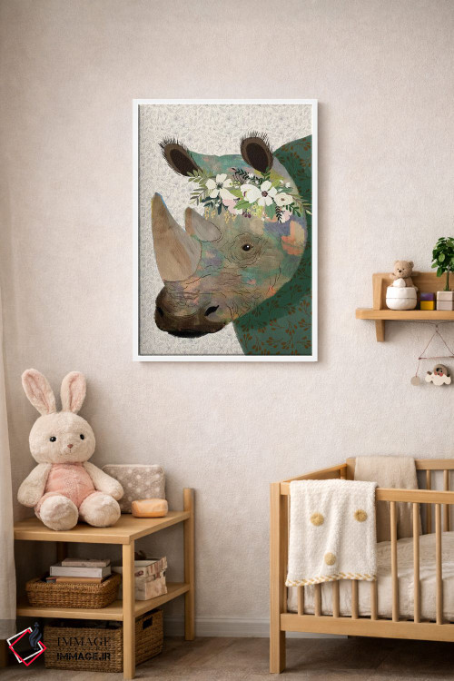 تابلو دکوراتیو کرگدن اثر میا چارو - D3W