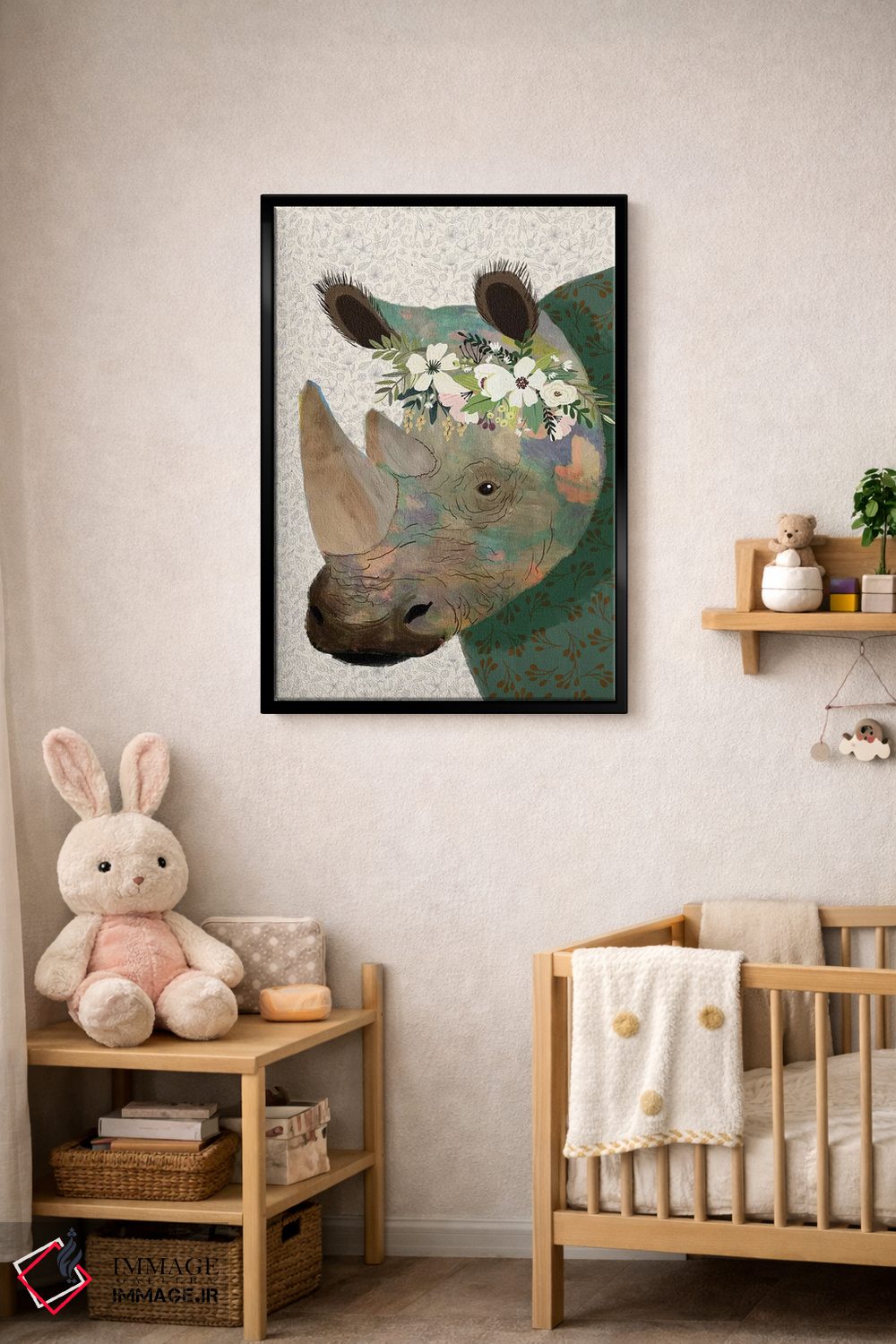 تابلو دکوراتیو کرگدن اثر میا چارو - D5B