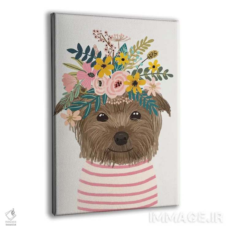 تابلو دکوراتیو گل های یورکشایر اثر میا چارو - نمای پرسپکتیو محصول