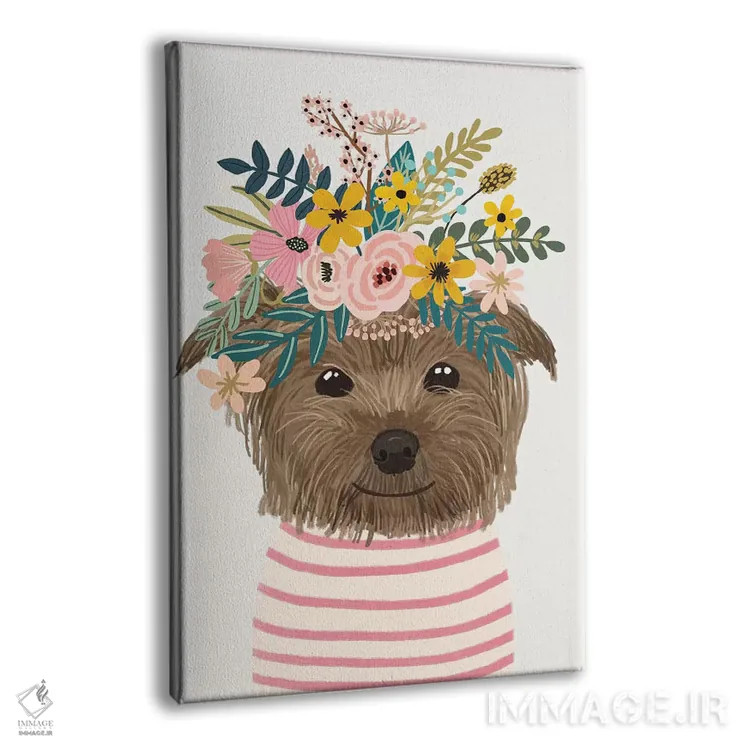 تابلو دکوراتیو گل های یورکشایر اثر میا چارو - نمای پرسپکتیو محصول