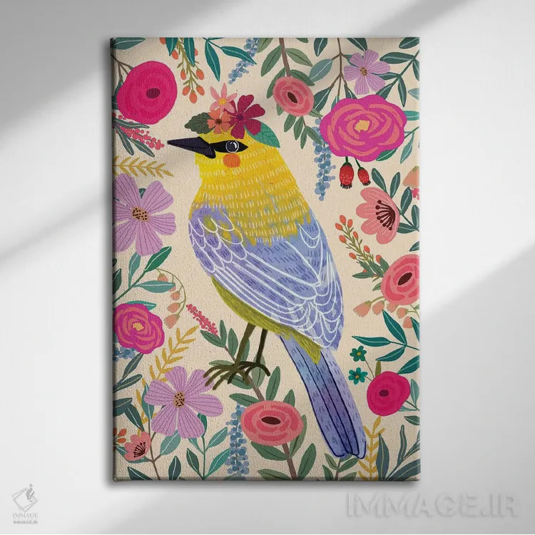 تابلو دکوراتیو سهره اثر میا چارو - نمای روبهرو روی دیوار