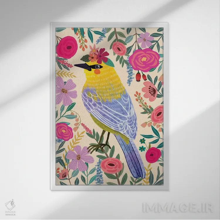 تابلو دکوراتیو سهره اثر میا چارو - نمای قابدار سفید