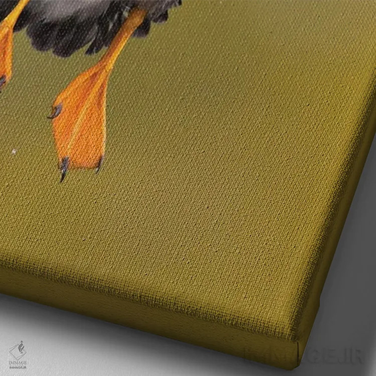 تابلو دکوراتیو پافین بریتانیا ۱ اثر میگل لاسا - نمای نزدیک بافت بوم