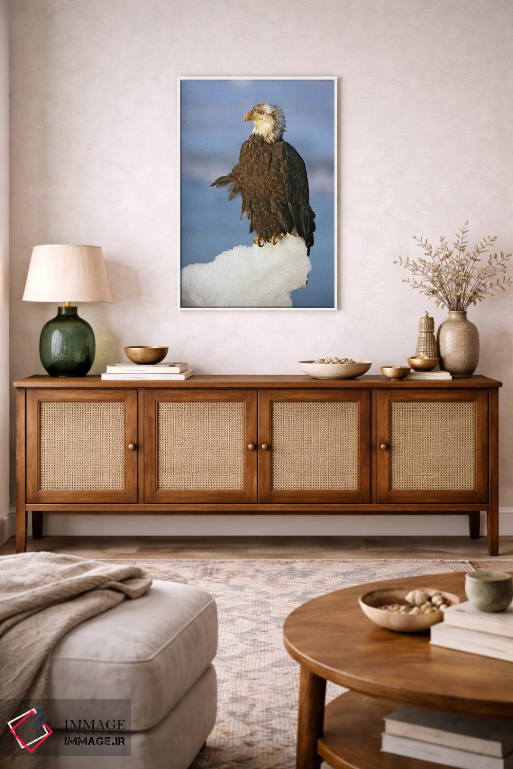 تابلو دکوراتیو عقاب ها آلاسکا ۴ اثر میگل لاسا - D1W