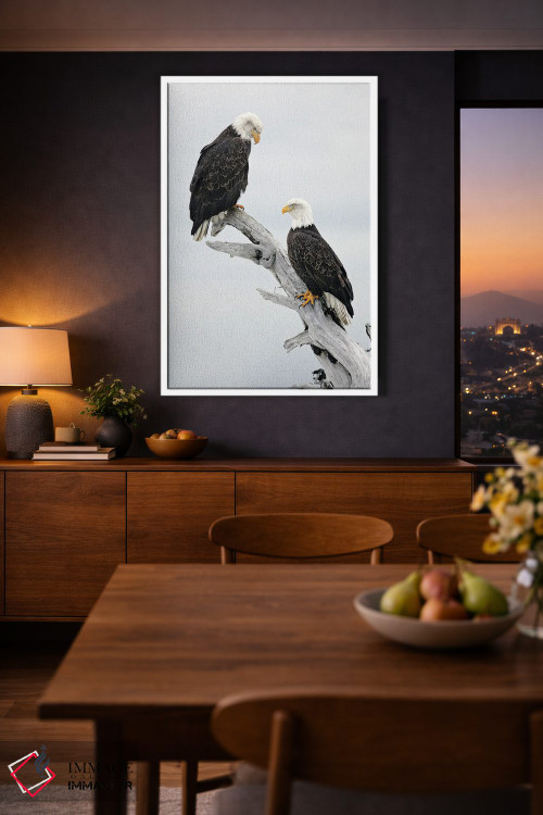 تابلو دکوراتیو عقاب ها آلاسکا ۳ اثر میگل لاسا - D3W