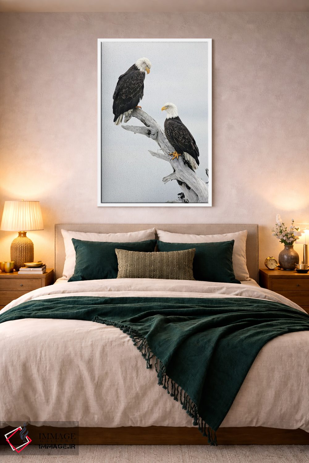 تابلو دکوراتیو عقاب ها آلاسکا ۳ اثر میگل لاسا - D2W