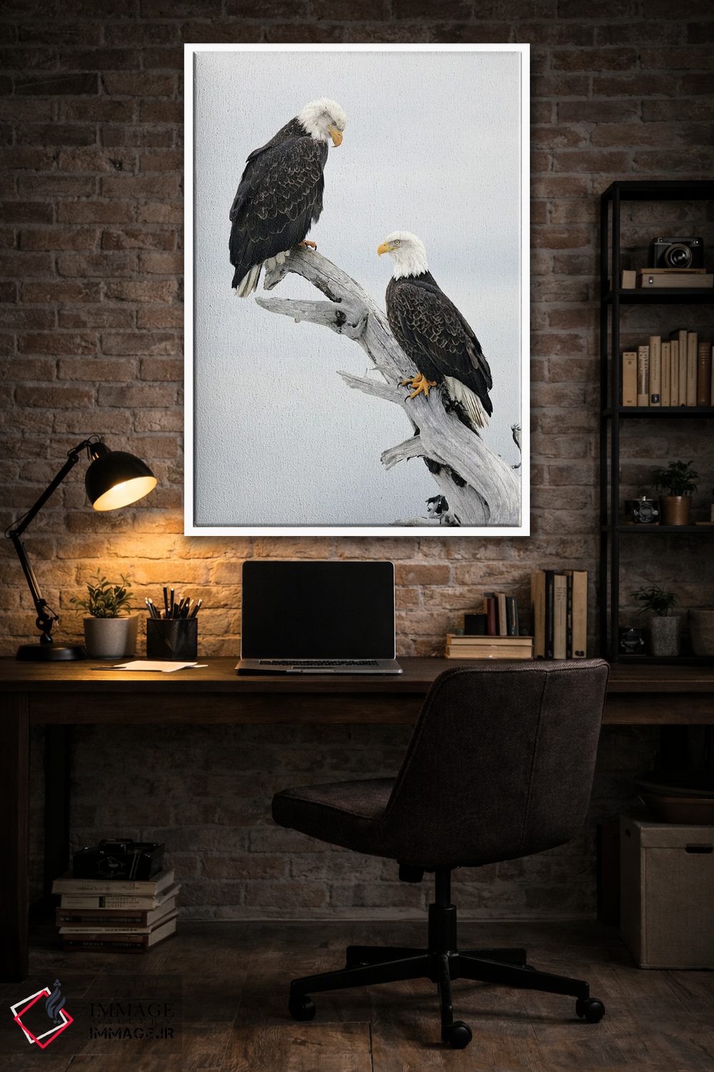 تابلو دکوراتیو عقاب ها آلاسکا ۳ اثر میگل لاسا - D4W