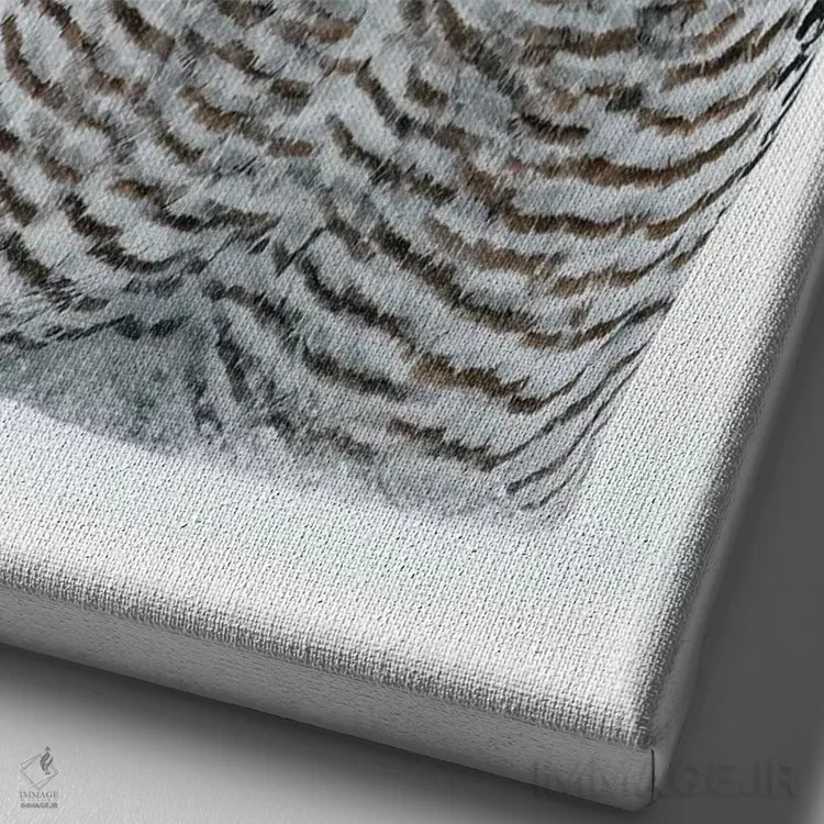 تابلو دکوراتیو کانادای برفی ۱۶ اثر میگل لاسا - نمای نزدیک بافت بوم