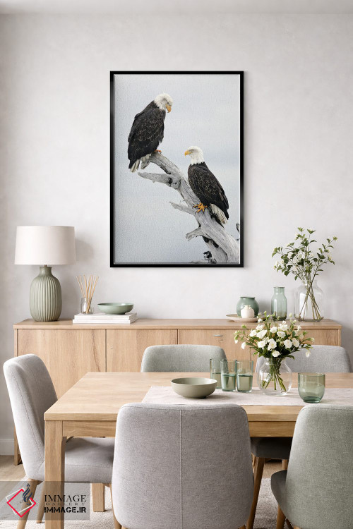 تابلو دکوراتیو عقاب ها آلاسکا ۳ اثر میگل لاسا - D6B