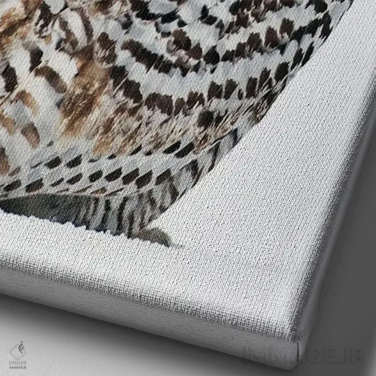 تابلو دکوراتیو کانادای برفی ۲۹ اثر میگل لاسا - نمای نزدیک بافت بوم