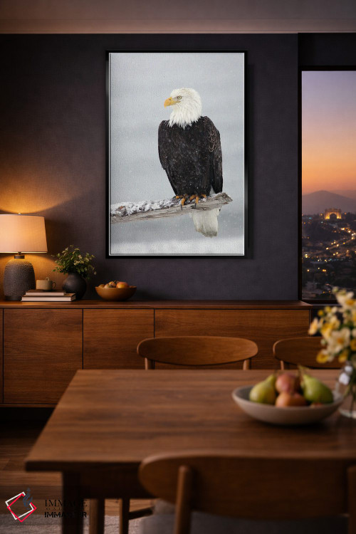 تابلو دکوراتیو عقاب برفی اثر میگل لاسا - D1B