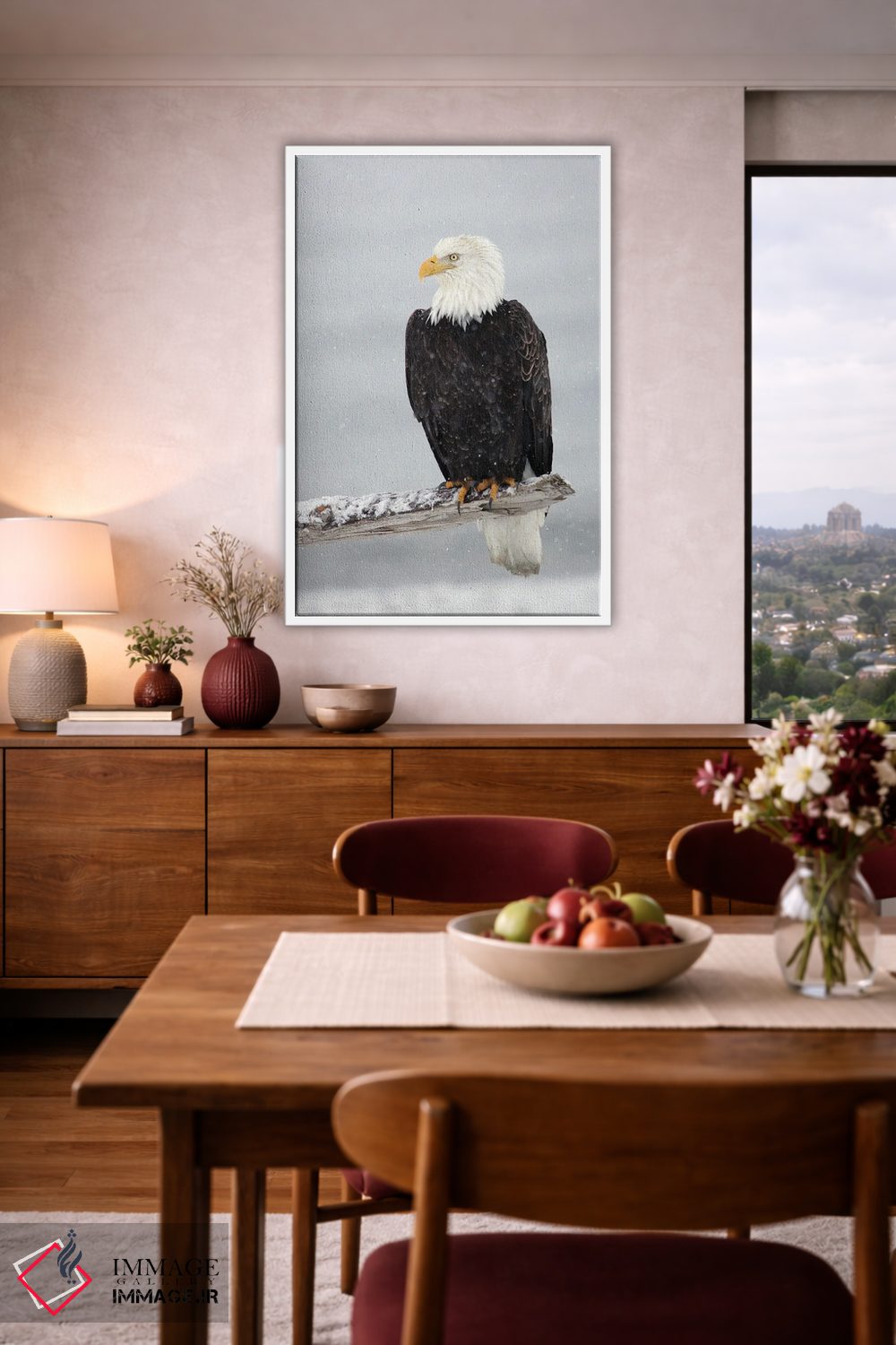 تابلو دکوراتیو عقاب برفی اثر میگل لاسا - D3W
