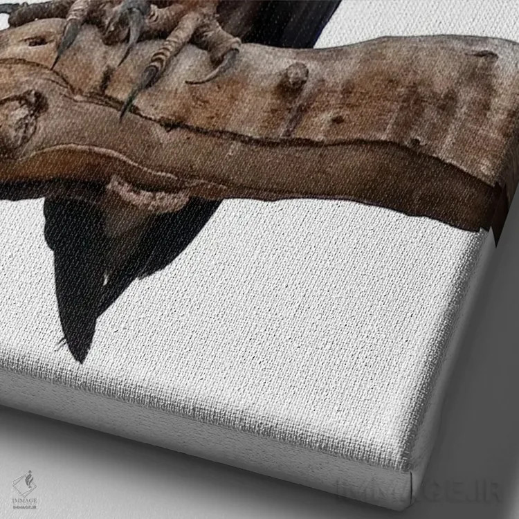 تابلو دکوراتیو اثر میگل لاسا - نمای نزدیک بافت بوم