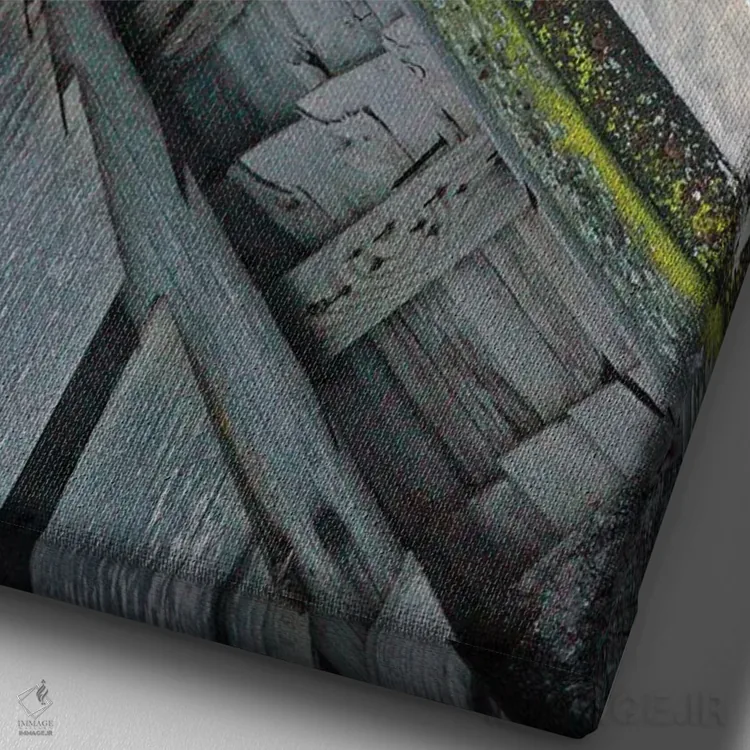 تابلو دکوراتیو اثر میگل لاسا - نمای نزدیک بافت بوم