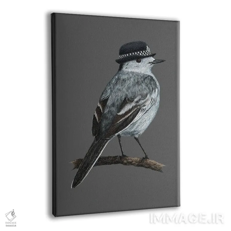 تابلو دکوراتیو دارکوب سفید اثر میخائیل ودرنیکوف - نمای پرسپکتیو محصول