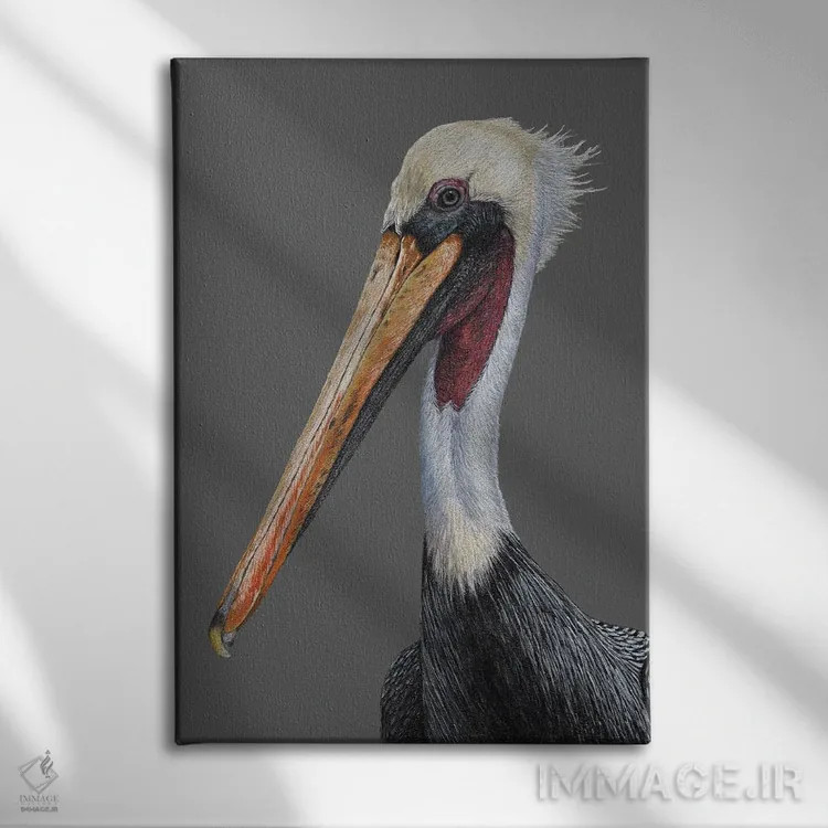 تابلو دکوراتیو پلیکان قهوه ای اثر میخائیل ودرنیکوف - نمای روبهرو روی دیوار