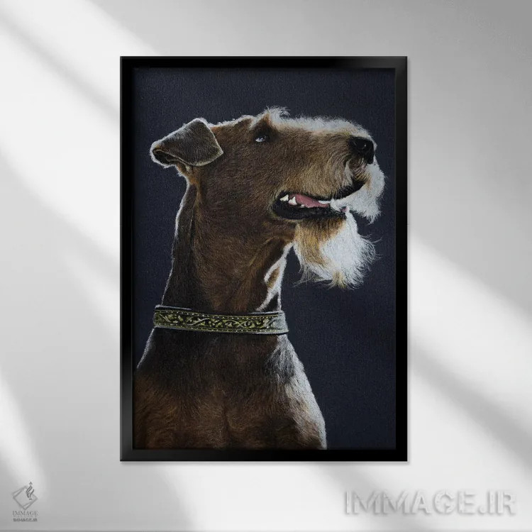 تابلو دکوراتیو آیر دیل تریر اثر میخائیل ودرنیکوف - نمای قابدار مشکی