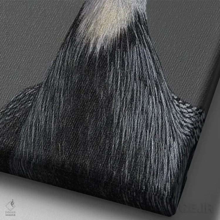 تابلو دکوراتیو پلیکان قهوه ای اثر میخائیل ودرنیکوف - نمای نزدیک بافت بوم