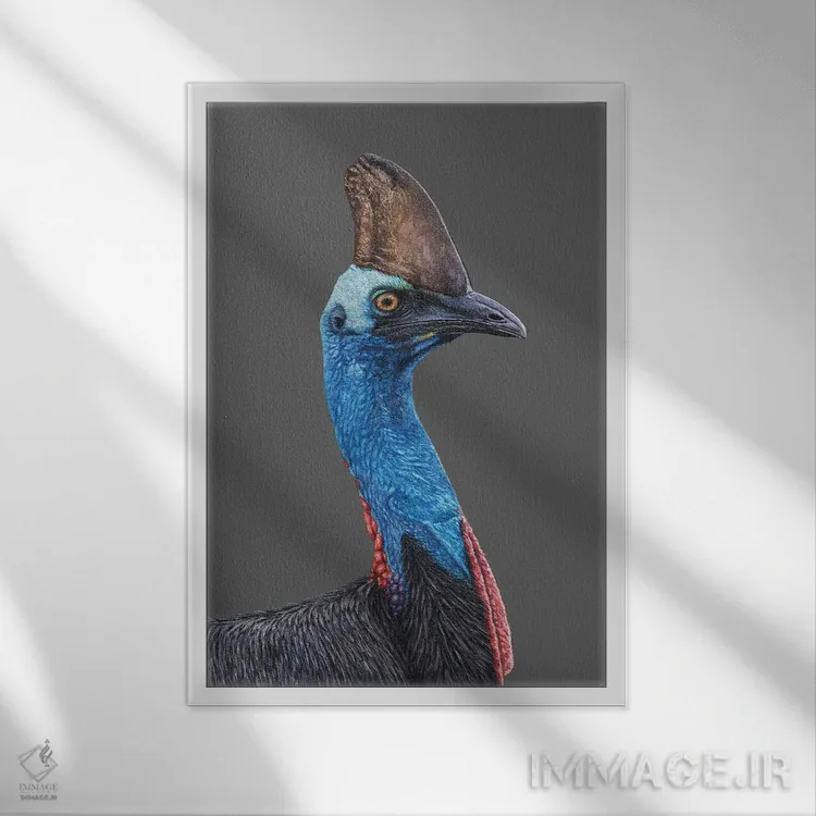 تابلو دکوراتیو کاسواری جنوبی اثر میخائیل ودرنیکوف - نمای قابدار سفید