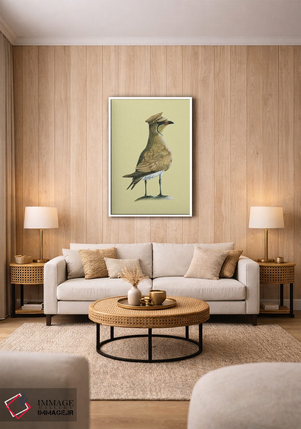 تابلو دکوراتیو پرندگان پراتینکل با بال های سیاه اثر میخائیل ودرنیکوف - D1W