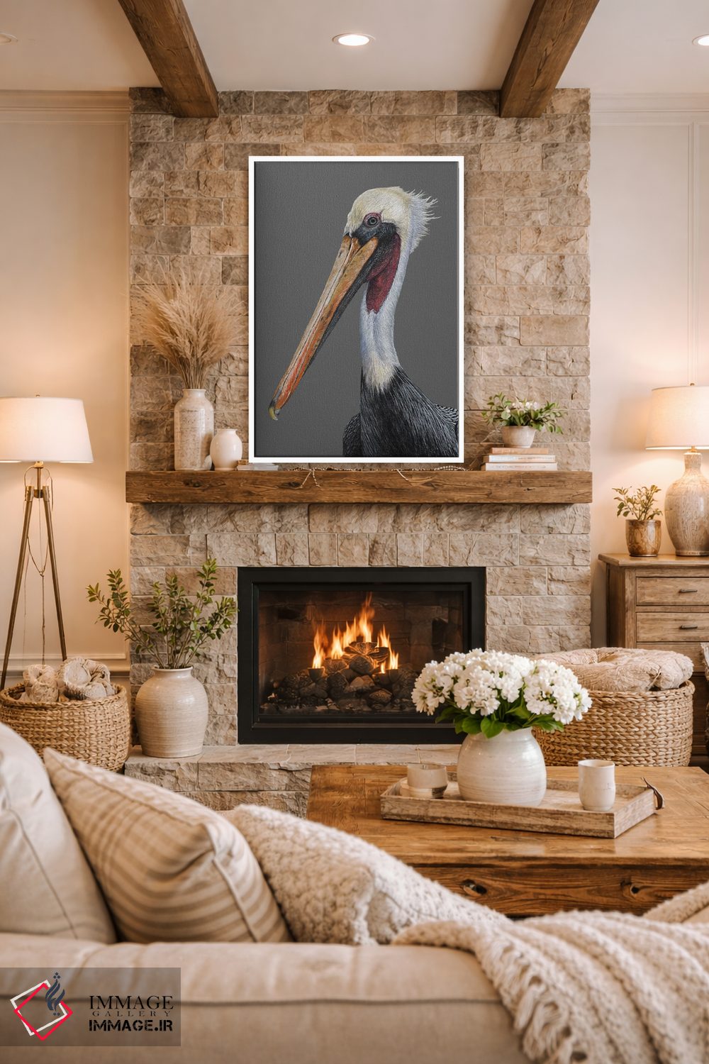 تابلو دکوراتیو پلیکان قهوه ای اثر میخائیل ودرنیکوف - D1W