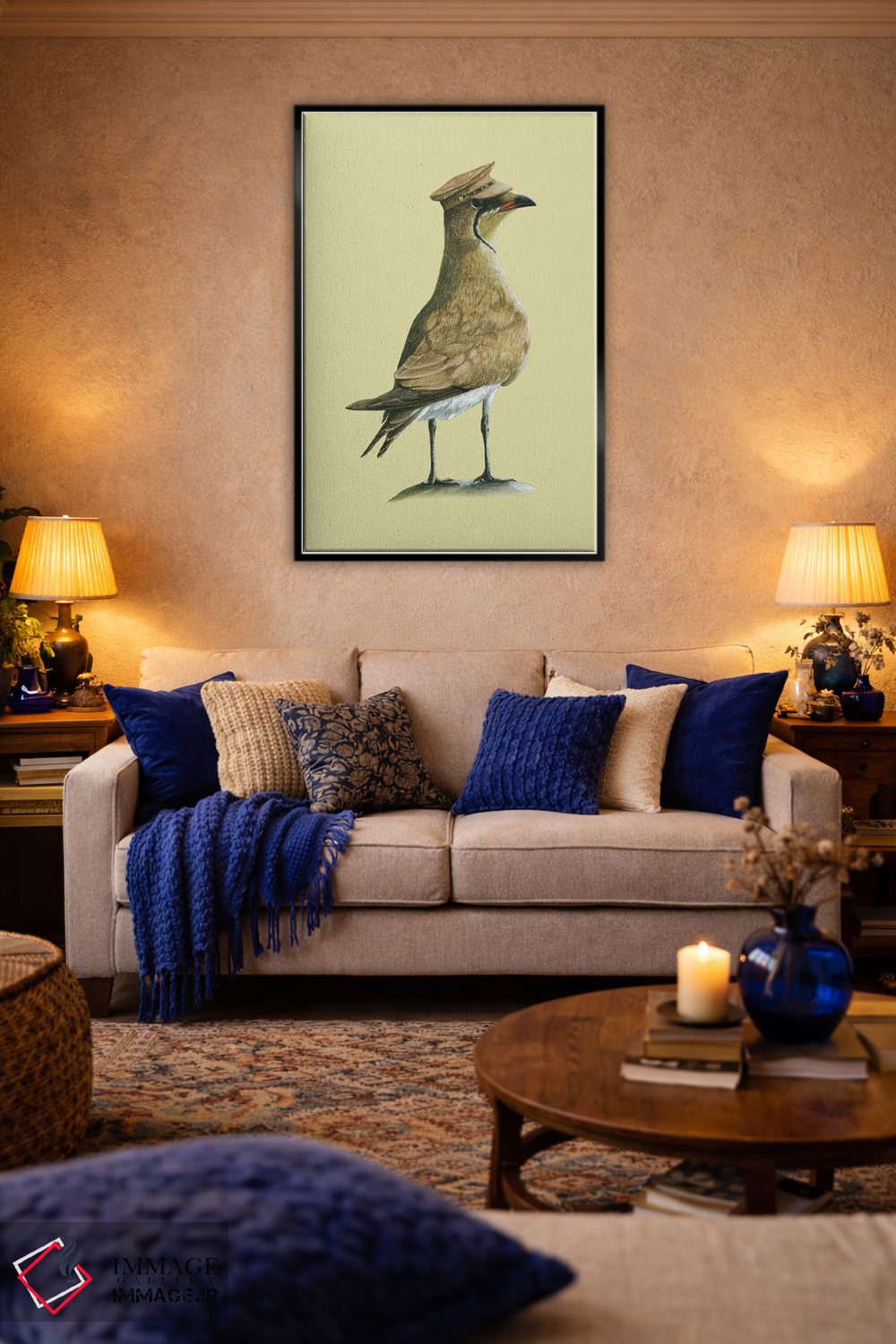 تابلو دکوراتیو پرندگان پراتینکل با بال های سیاه اثر میخائیل ودرنیکوف - D5B