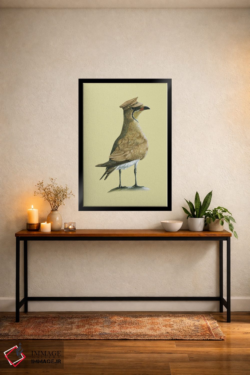 تابلو دکوراتیو پرندگان پراتینکل با بال های سیاه اثر میخائیل ودرنیکوف - D6B