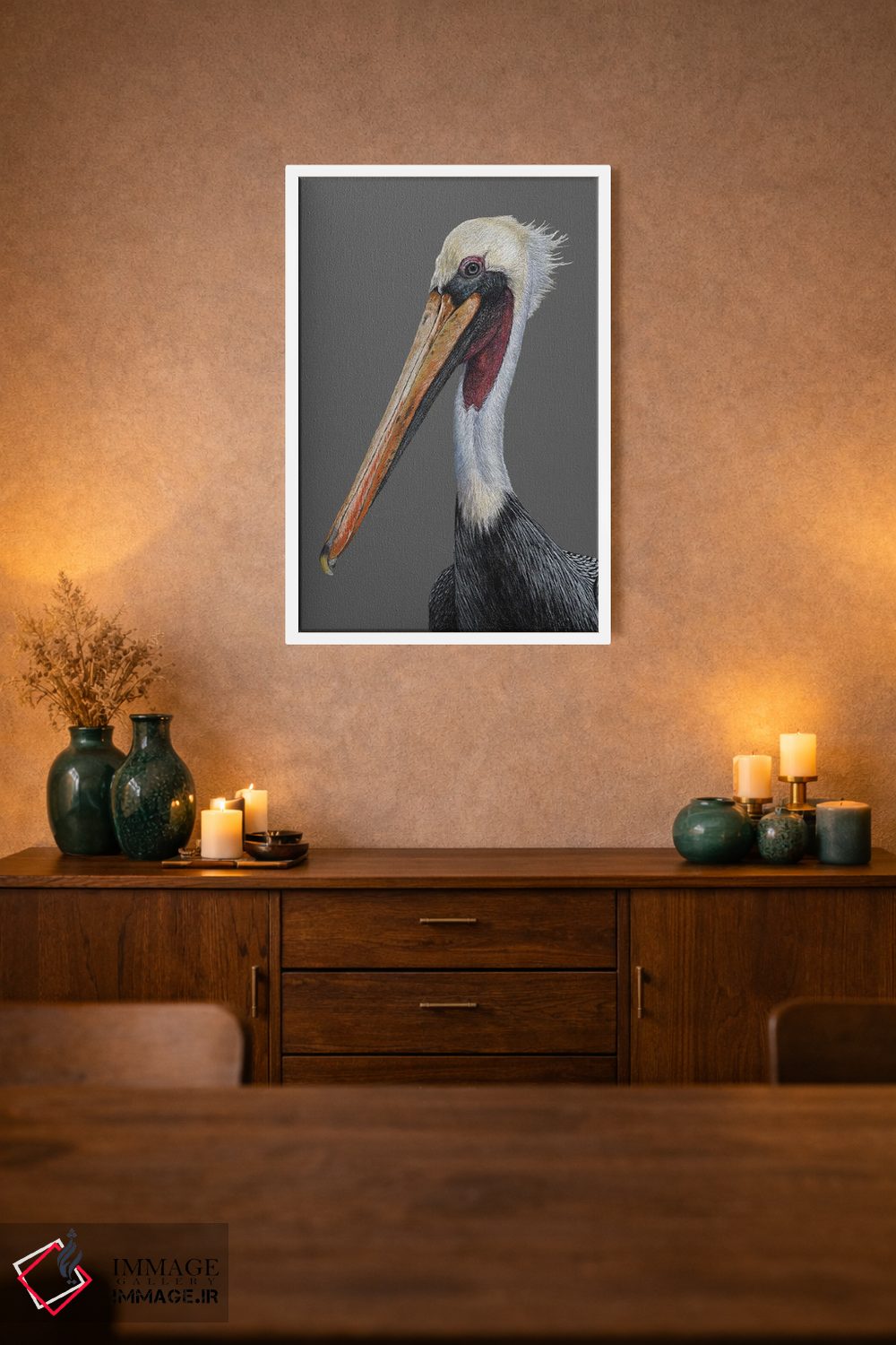 تابلو دکوراتیو پلیکان قهوه ای اثر میخائیل ودرنیکوف - D2W