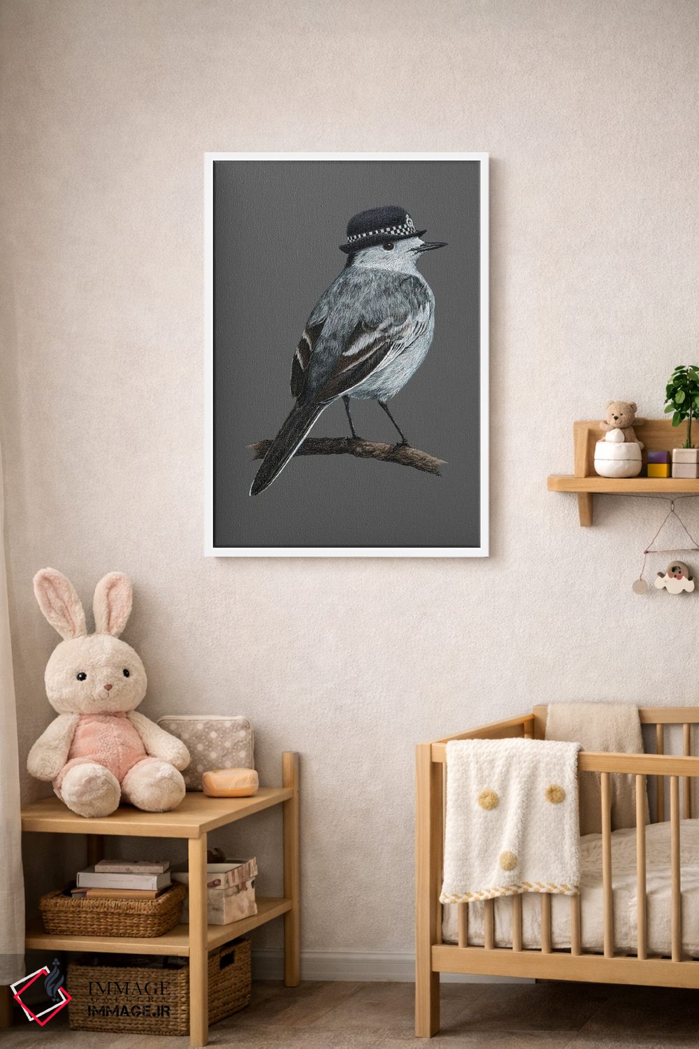 تابلو دکوراتیو دارکوب سفید اثر میخائیل ودرنیکوف - D4W