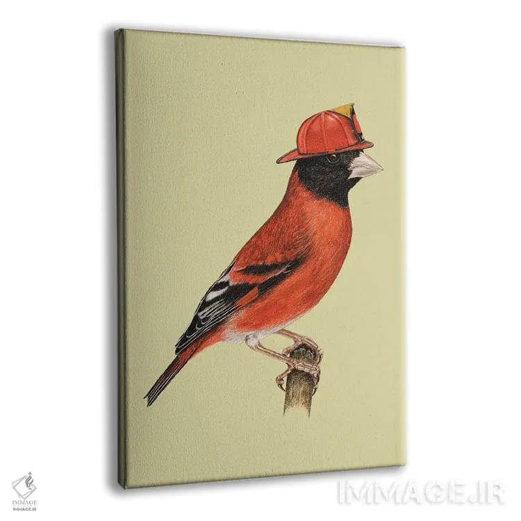 تابلو دکوراتیو سیسکین قرمز اثر میخائیل ودرنیکوف - نمای پرسپکتیو محصول