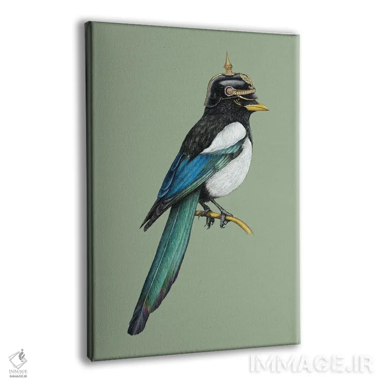 تابلو دکوراتیو ماکیای منقارش زرد اثر میخائیل ودرنیکوف - نمای پرسپکتیو محصول