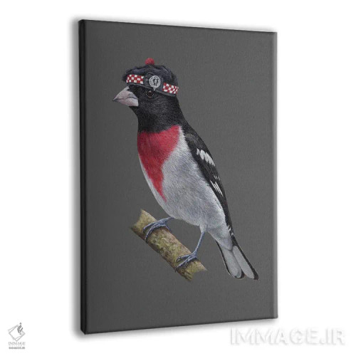 تابلو دکوراتیو گروس بیک سینه گل سرخی ۲ اثر میخائیل ودرنیکوف - نمای پرسپکتیو محصول