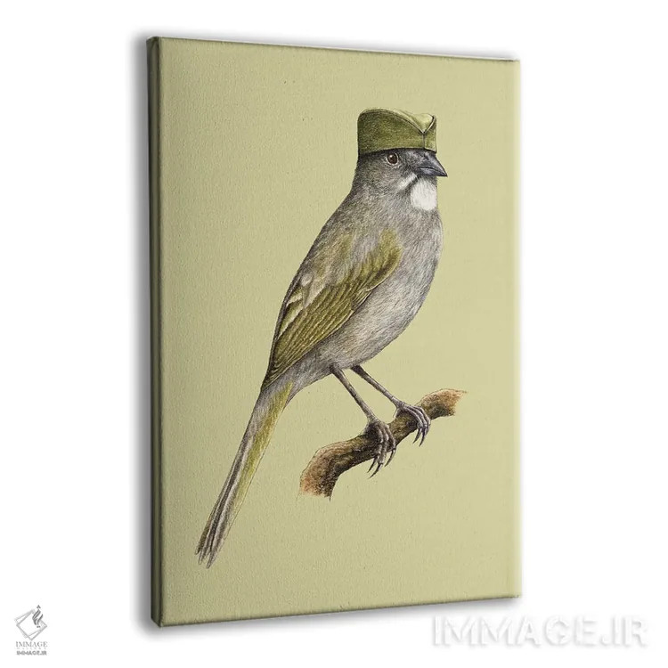 تابلو دکوراتیو تووه دم سبز اثر میخائیل ودرنیکوف - نمای پرسپکتیو محصول