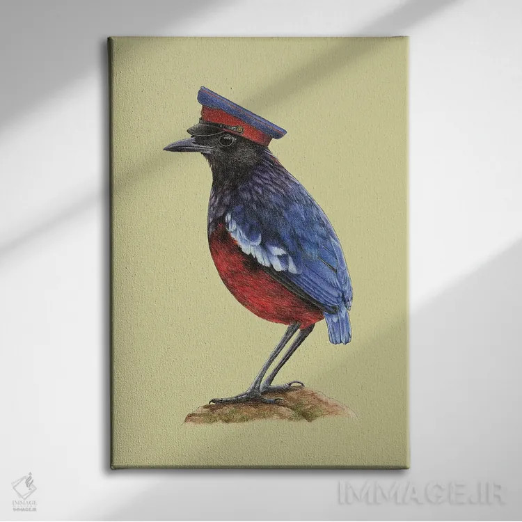 تابلو دکوراتیو پیتای جواهرگون اثر میخائیل ودرنیکوف - نمای روبهرو روی دیوار