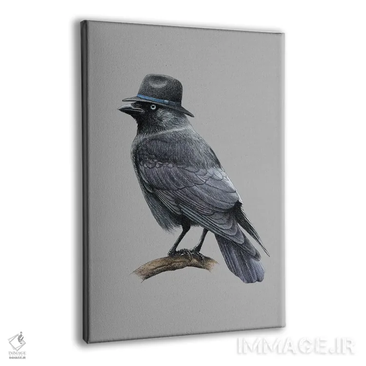 تابلو دکوراتیو کلاغ کوچک اثر میخائیل ودرنیکوف - نمای پرسپکتیو محصول