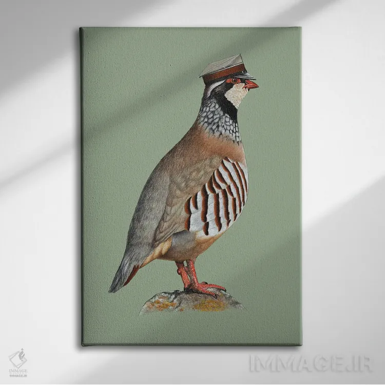 تابلو دکوراتیو تقره پا قرمز اثر میخائیل ودرنیکوف - نمای روبهرو روی دیوار